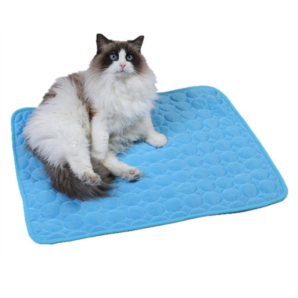 Pet Ice Mat Summer Cooling Blanket for Bed Sofa Car Camping-Blue - 50*40 - Image 2