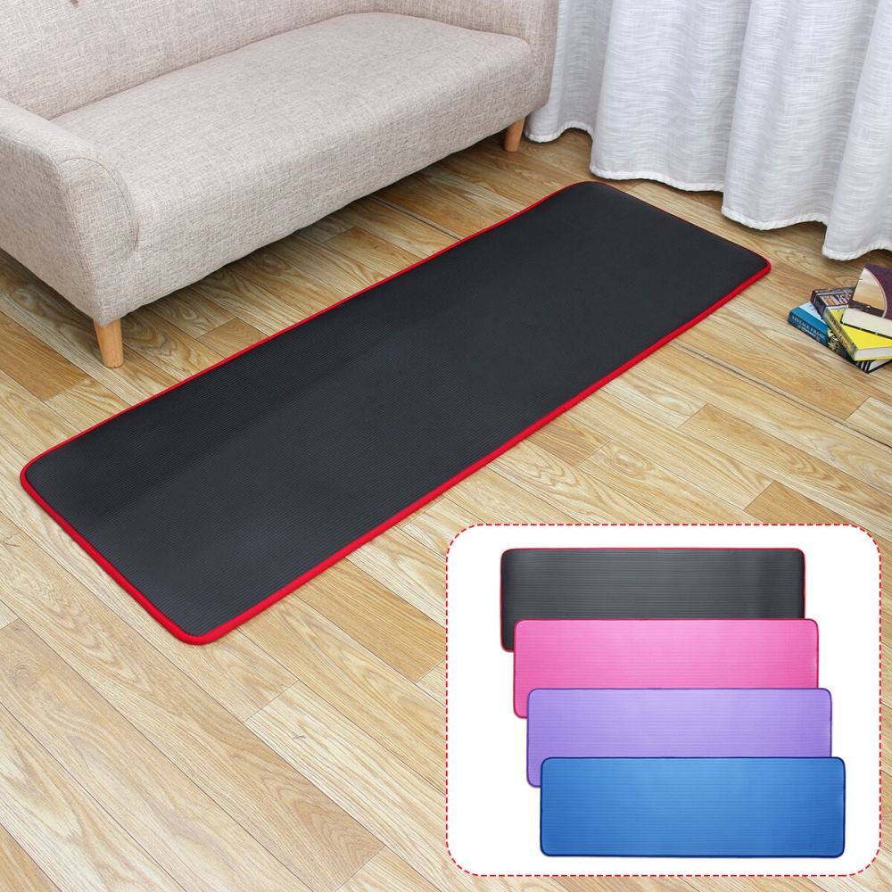 KALOAD 10mm Thick Yoga Mat Comfortable Non-slip Exercise Training Pad Gymnastics Fitness Foam Mats - Purple - Image 2