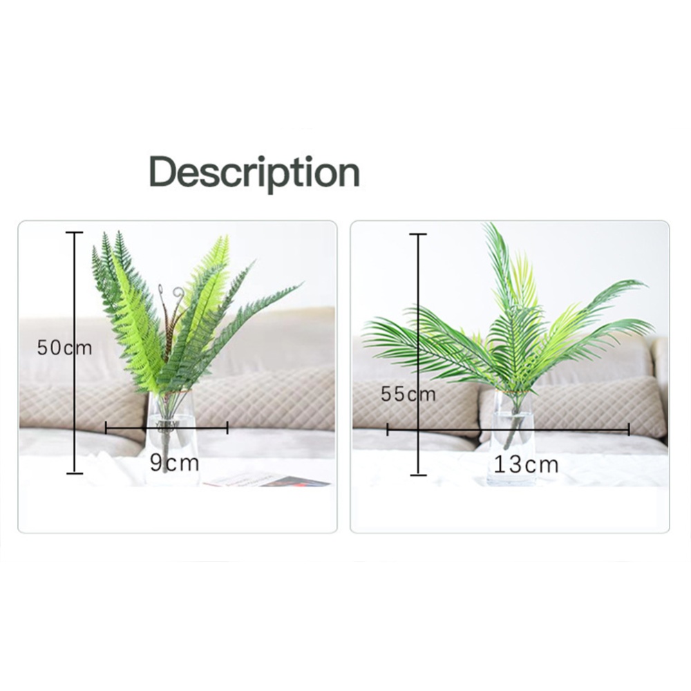 Simulation Green Leaf Artifical Plant Houshold Indoor Decoration Accessories Approximately 50*13cm - Image 3