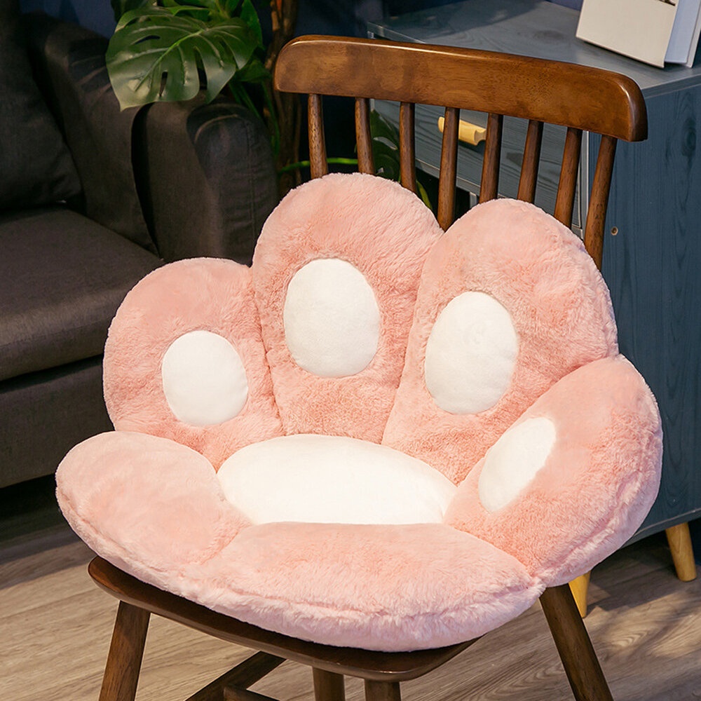 Animal Paw Pillow Cushion Cute Stuffed Cat Paw Hand Warmer Plush Sofa Cushion for Home Office - Blue - Image 2