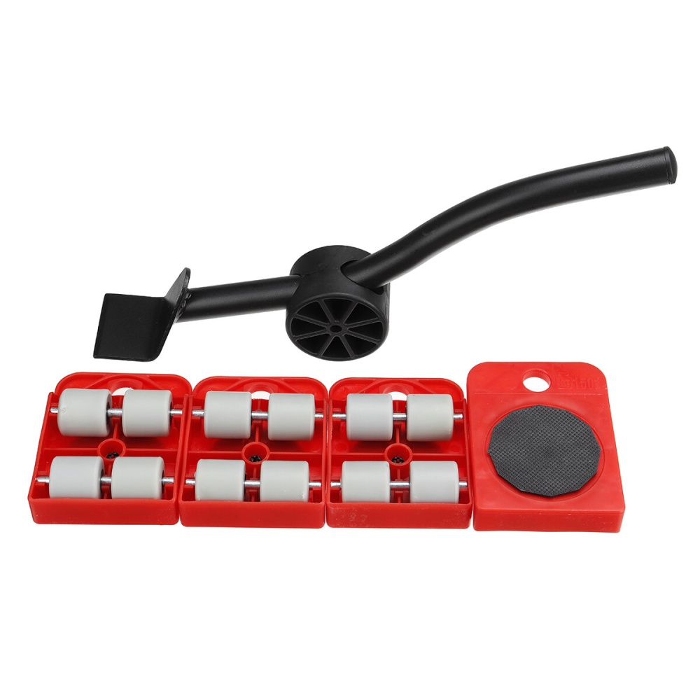 5pcs Moves Furniture Tool Transport Shifter Moving Wheel Slider Remover Roller - Red - Image 2