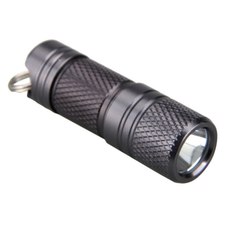 Aluminum Alloy Rechargeable Mini Flashlight, 100 Lumens Usb Powered Keychain Torch Light, Outdoor Emergency Lighting Lamp Black - Image 2