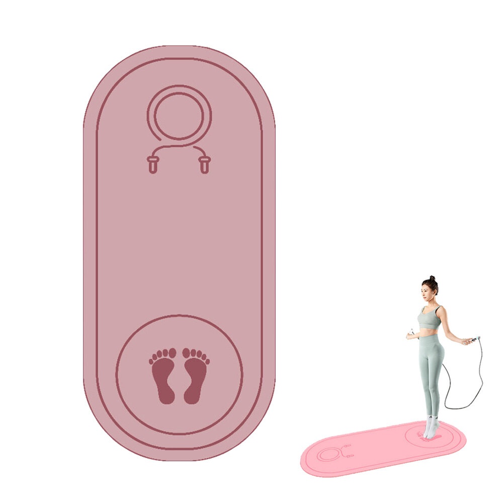 KALOAD TPE Skipping Mat All-Purpose Silent Anti-tear Slip-proof Exercise Yoga Mat Fitness Cushion - Grey