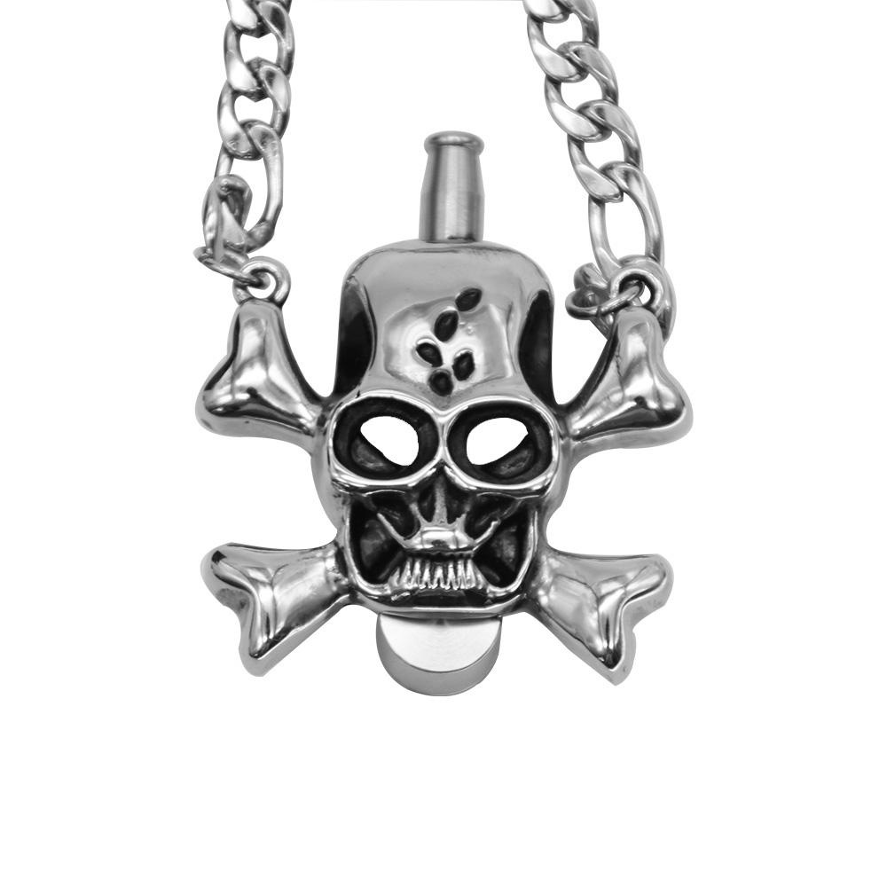 Skull Pendant Necklace Stainless Steel Lots Style Cross Skull Head Pendant Chain Pipes - YD175 - Image 2