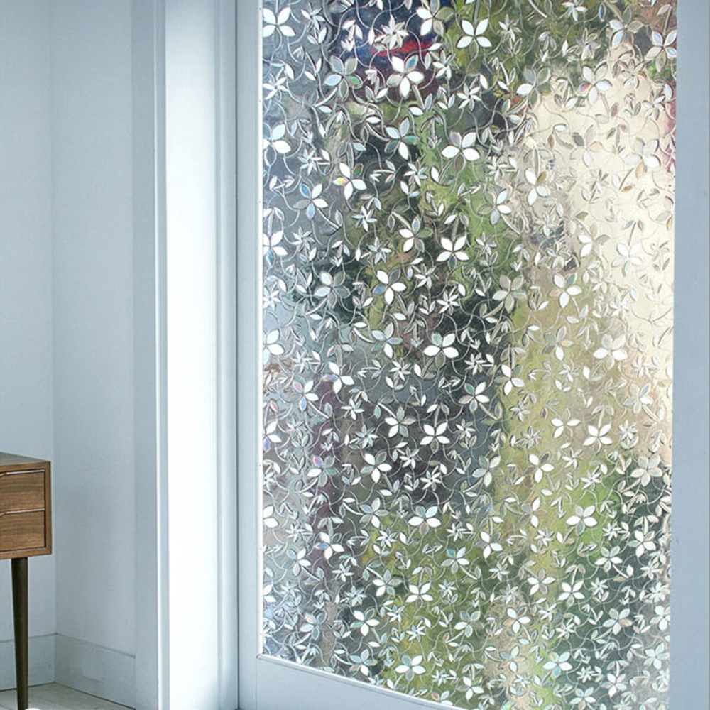 Frosted Window Film Flower Window Sticker Privacy Anti-UV Office Home Decoration - 45cm - Image 2