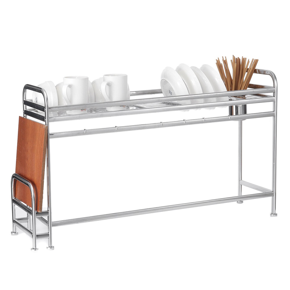 Stainless Steel Sink Dish & Cutlery Draining Storage Rack Kitchen Sink - #3 - Image 2