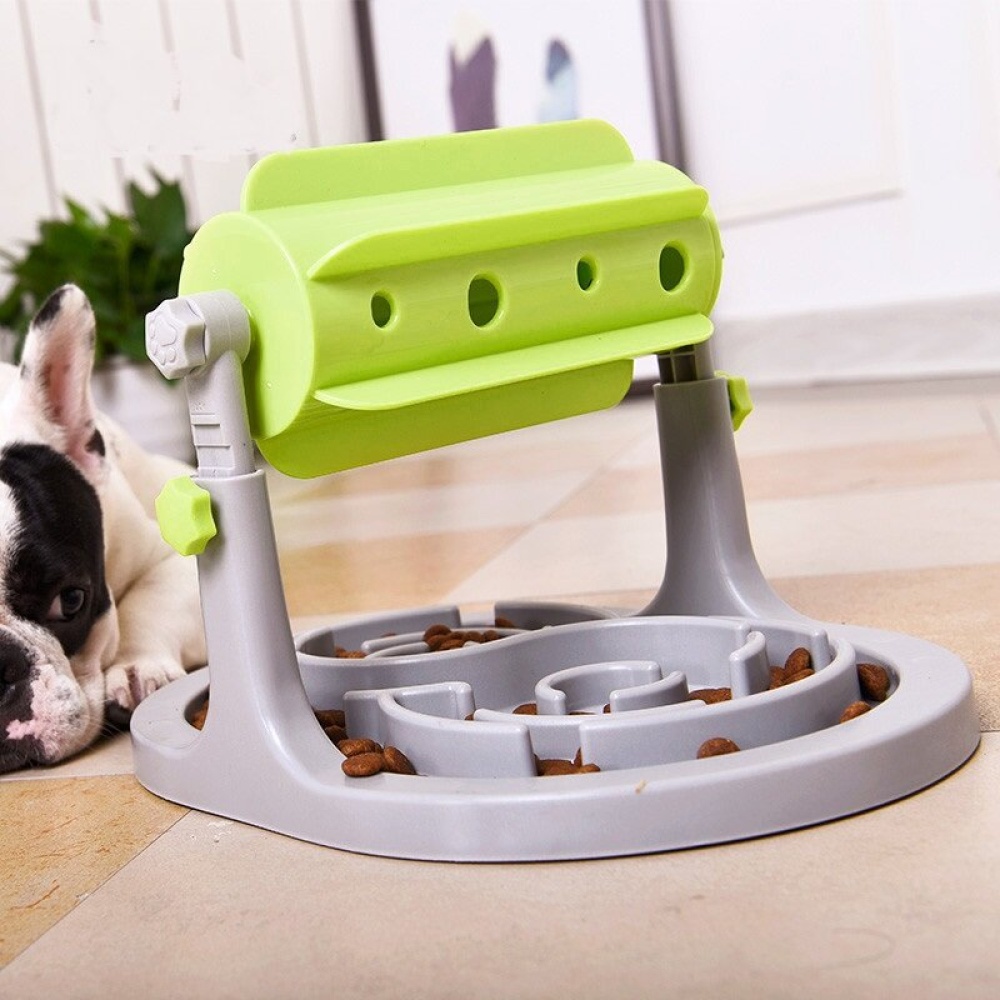 Roller Feeder Pet Trainer Interactive Toy Feeder Dog Cat Slow Eating Training Tool - Green - Image 2