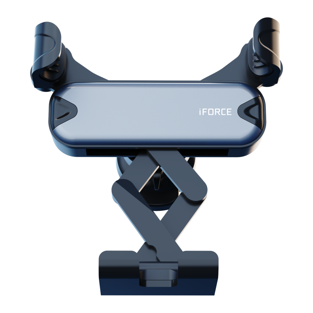 IFORCE G1 Universal Mirror Surface Car Air Vent Aluminum Alloy Bracket Gravity Linkage Phone Holder Stand for POCO X3 F3 - Black Air Vent - Image 2