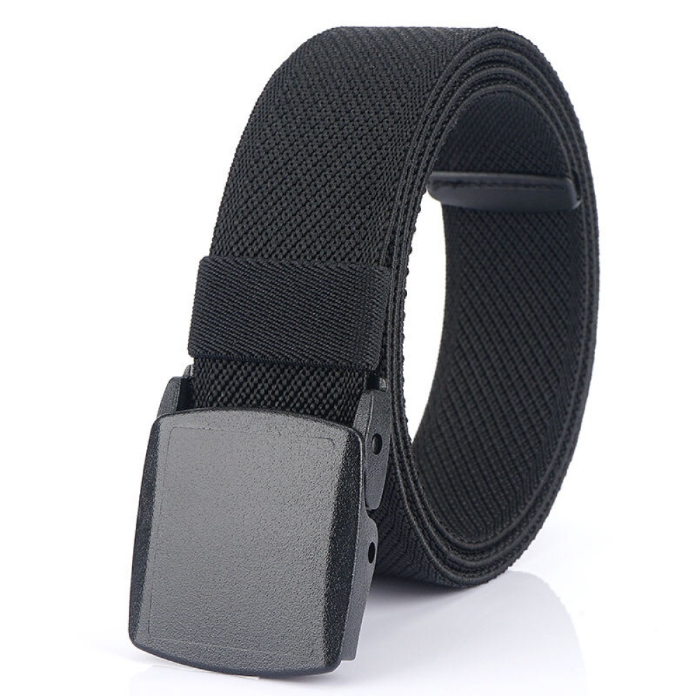 ENNIU 125cm 3.8cm Width Men Fashion Nylon Automatic Buckle Waist Belts Quick Unlock Tactical Belt For Outdoor Sports Training - Black - Image 2