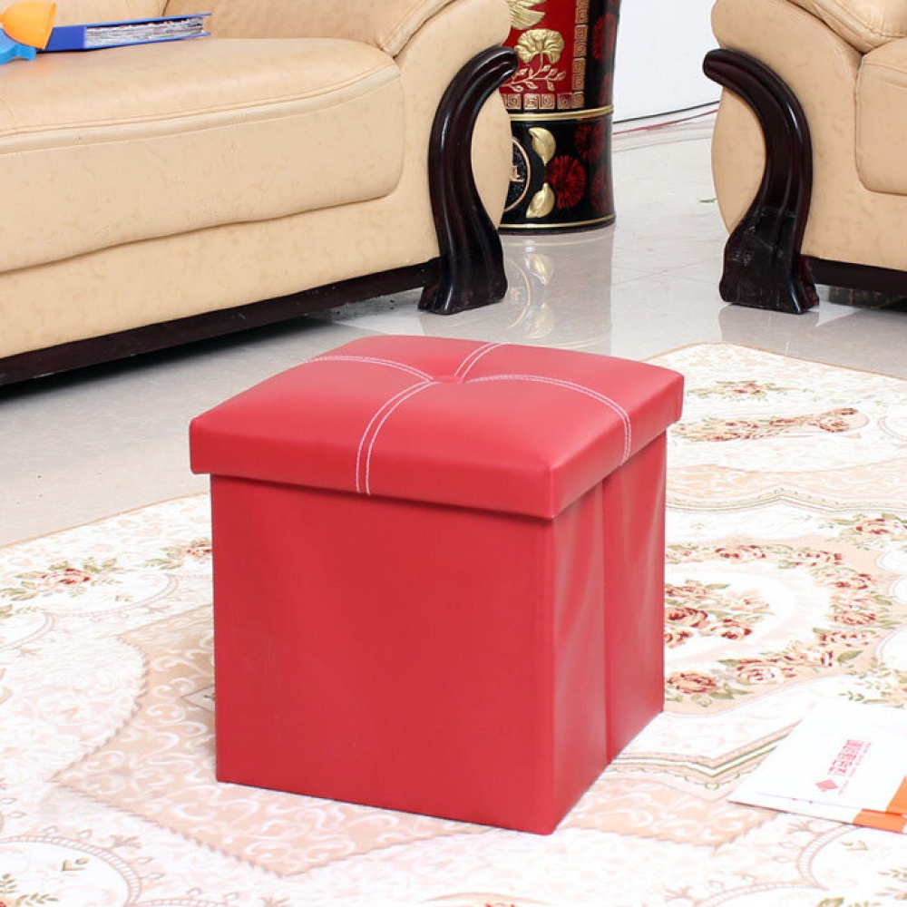 Multifunctional Folding Storage Chair Box Shoes Toys Storage Chair Home Furniture - Coffee - Image 2