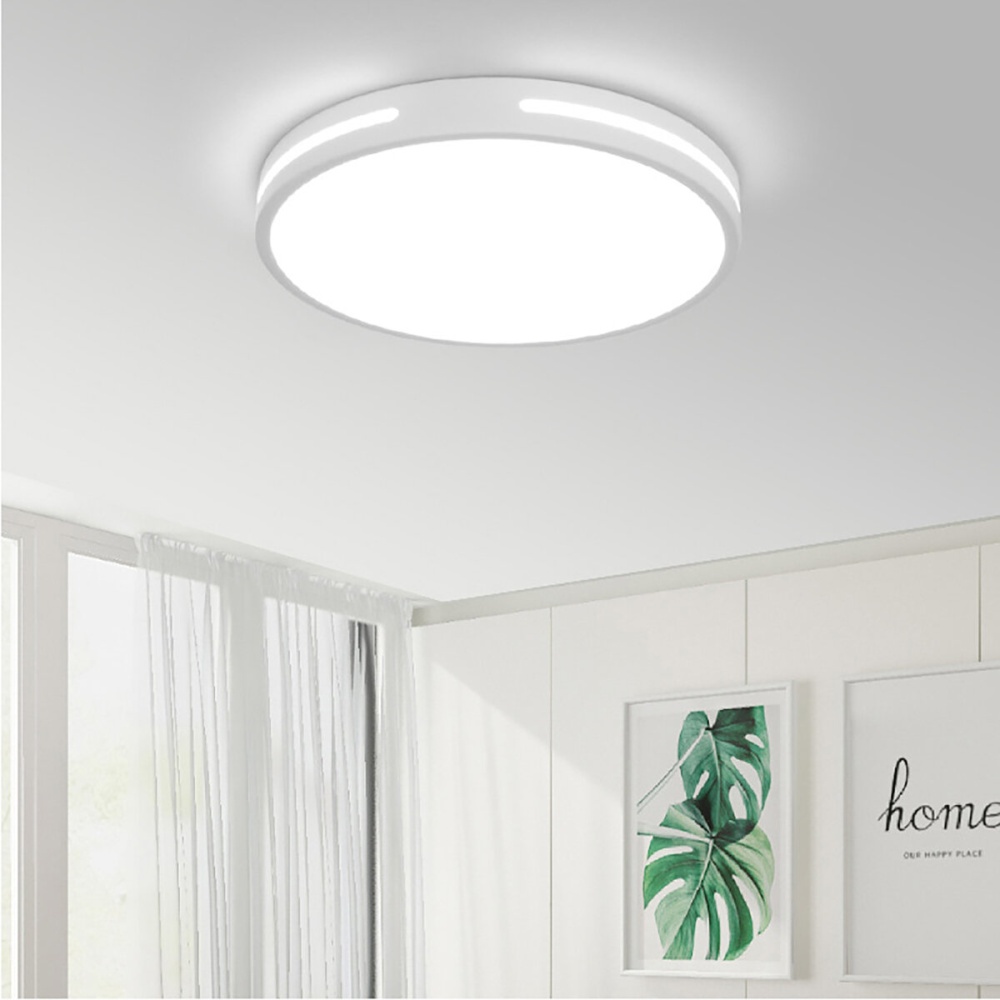 18W/24W/36W 6000K White LED Ceiling Light Non-Dimmable Indoor Living Bedroom Lamp for Home Decor - White 40cm - Image 2