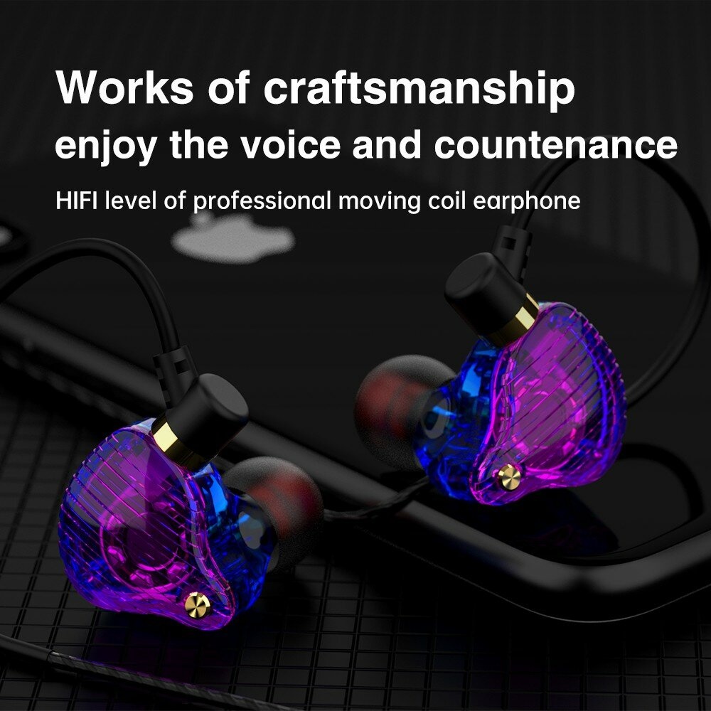 QKZ SK3 Wired Earphone HIFI HD Noise Reduction 11.6MM Dynamic Diver In-Ear Earbuds Sport Gaming Wired Headphones with Mic - Black - Image 2