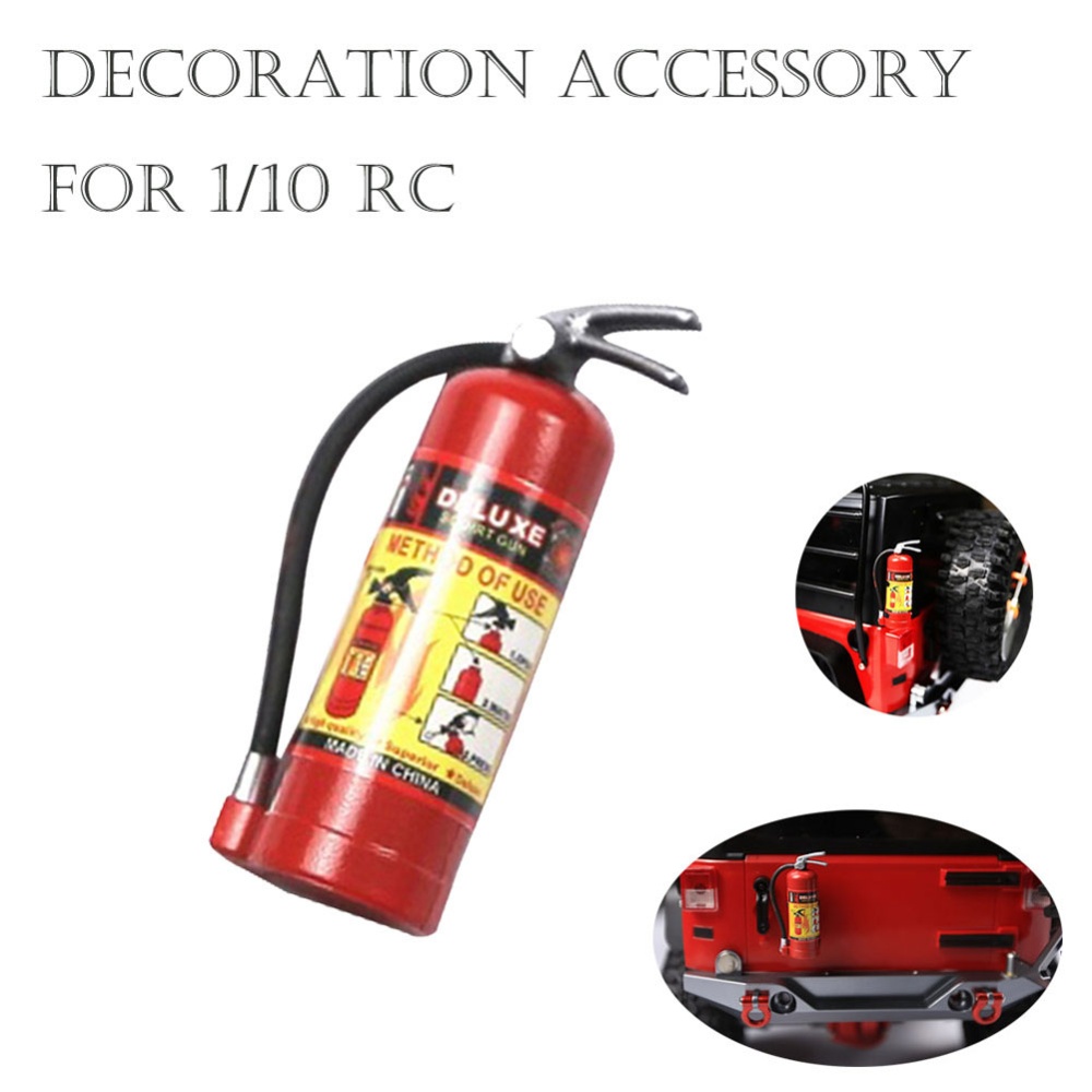 5Pcs/Set RC Rock Crawler 1:10 Accessories Oil Drum Fuel Tank Fire Extinguisher Shovel for Axial SCX10 TAMIYA CC01 RC4WD D90 D110 TF2 Car blu - Image 2