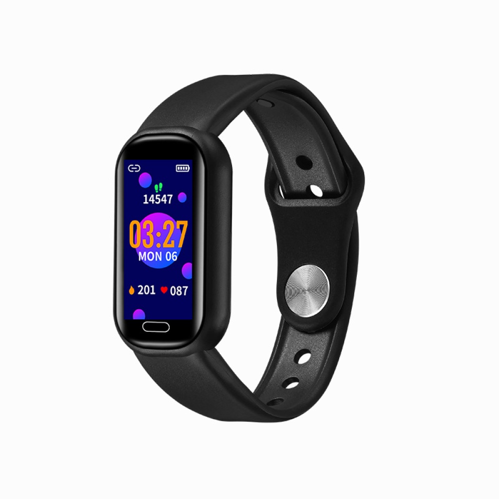 Smart Watch Bluetooth-compatible Waterproof Outdoor Sports Heart Rate Monitoring Music Bracelet Black