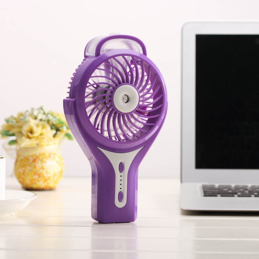 Mini USB Charging Noiseless Handhold Fan Humidifier Beauty Apparatus Gift Blue - Image 2