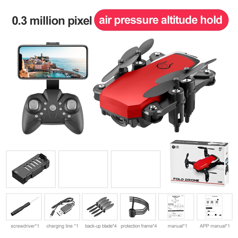 LF606 Mini Drone with Camera Altitude Hold RC Drones HD Wifi FPV Quadcopter Dron Helicopter 0.3M