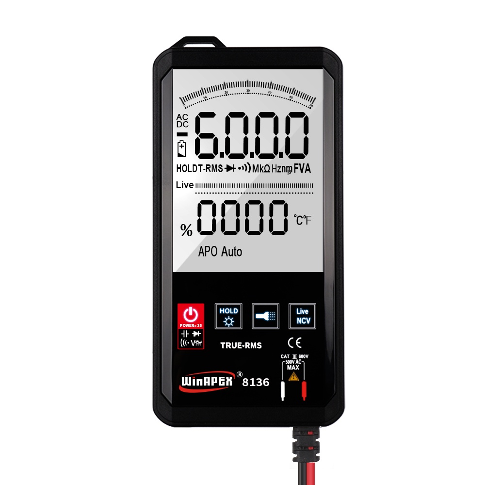 Mustool Mt111 Touch Screen Digital Multimeter 6000 Counts Profesional Tester Ac Dc Voltmeter Analogue 8136