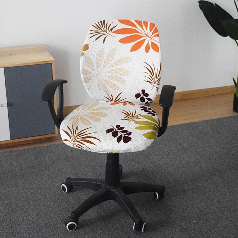 2Pcs/set Elastic Office Chair Cover Computer Rotating Chair Protector Stretch Armchair Seat Slipcover Home Office Furniture Decoration - #1 - Image 2