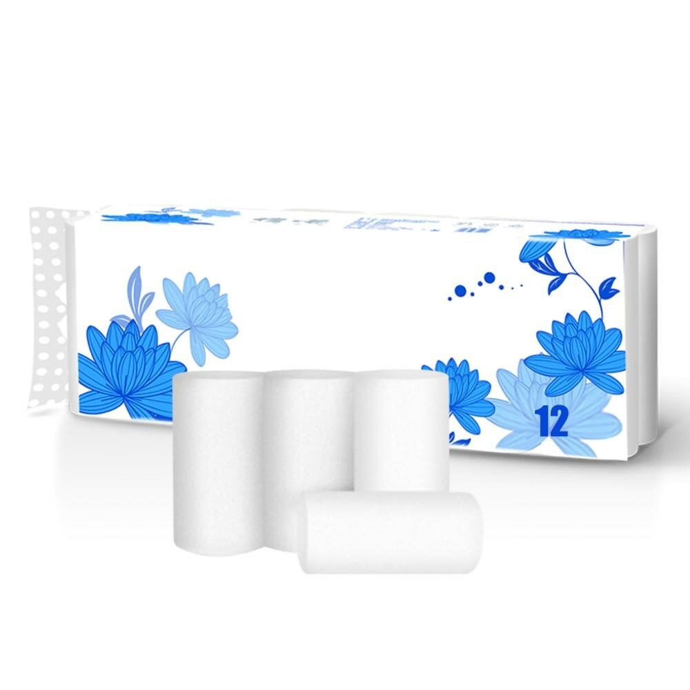 12 Rolls Home Toilet Paper Rolls Paper Towel Paper Towels Bath Tissue Rolls Home kitchen Bathroom Toilet Paper - Image 2