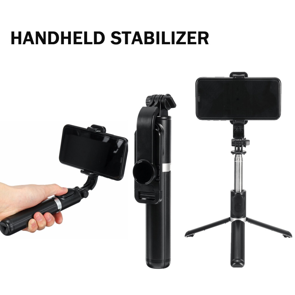 Q03 Selfie Stick Tripod Hand Gimbals 3-In-1 Multi-Modes Wireless bluetooth Remote Control 360° Rotatable Foldable Desk Stand Portable Tripod - A - Image 2