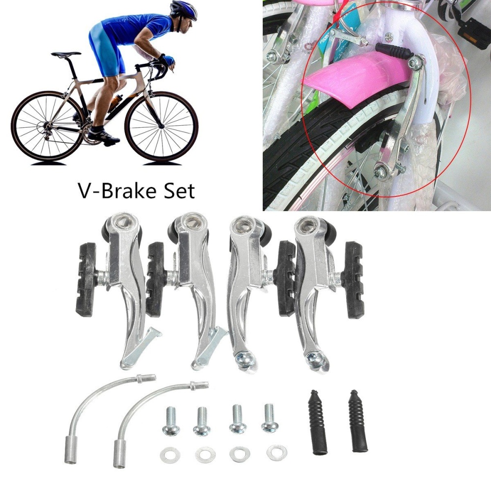 BIKIGHT Mountain Bike Bicycle Alloy Front & Rear V Brake Levers Caliper Set Tail Brake - Image 2