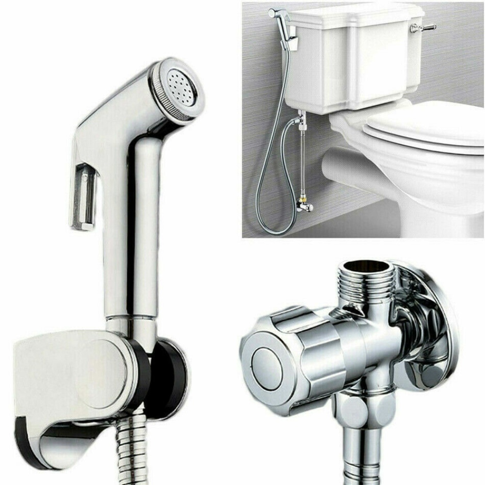 3PCS/SET Handheld Toilet Bidet Douche Sprayer Shower Hose Bracket Bathroom - Set 1 - Image 2