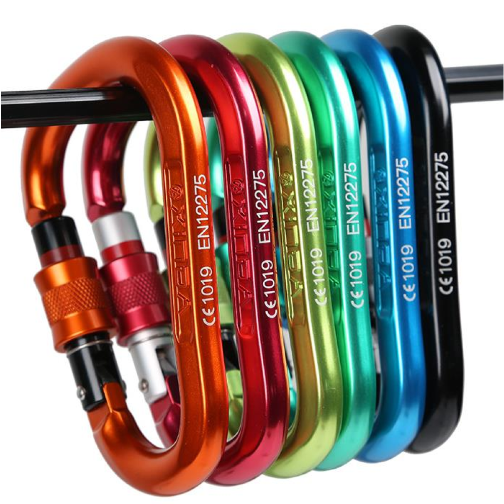 XINDA Q9703 Outdoor Quick-hanging Downhill Safety Caving Thread Master Lock Pear-type HMS Climbing - Orange