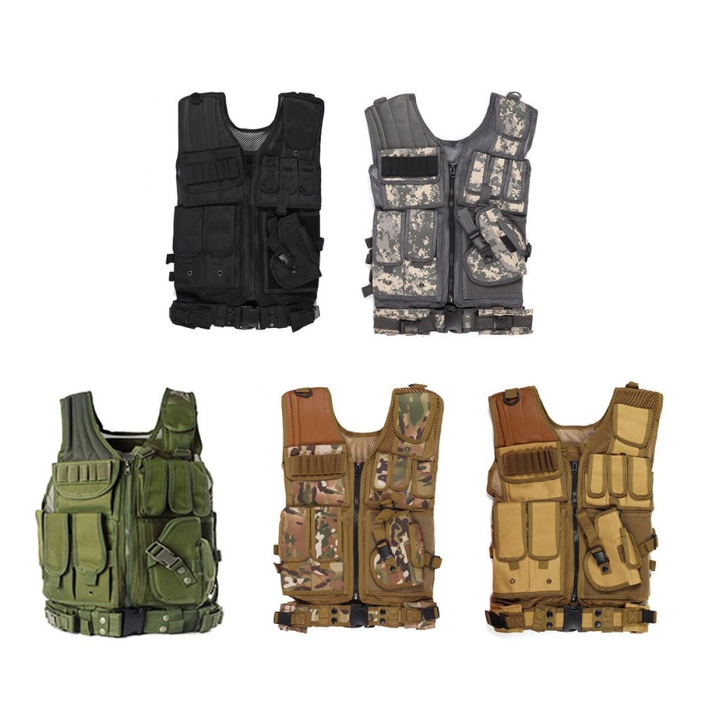 Hunting Tactical Vest Multi-pocket Military Molle Magazine Lightweight CS Outdoor Protective Assault - ACU Camouflage - Image 2