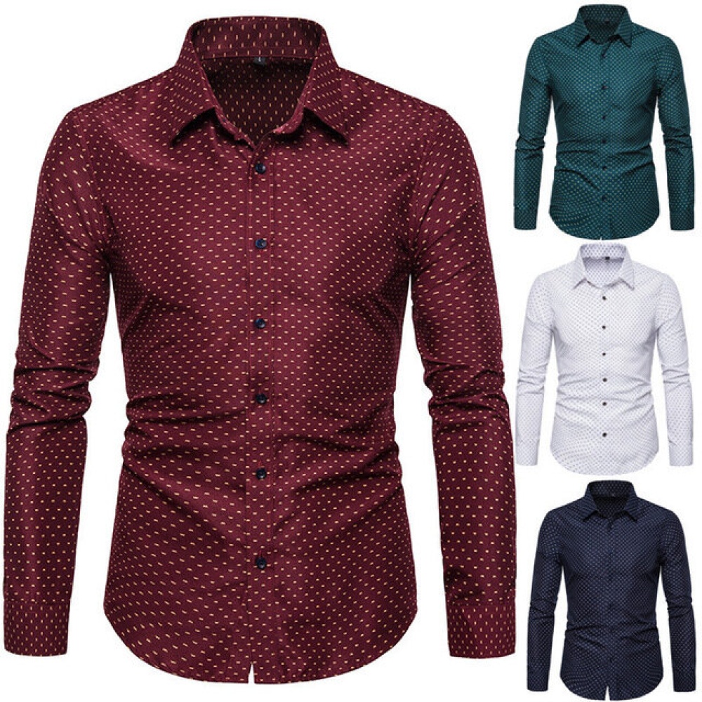 Large Size Men's Long-sleeved Thin Shirt Supply Business Shirt Men's Clothing - L Dark Blue