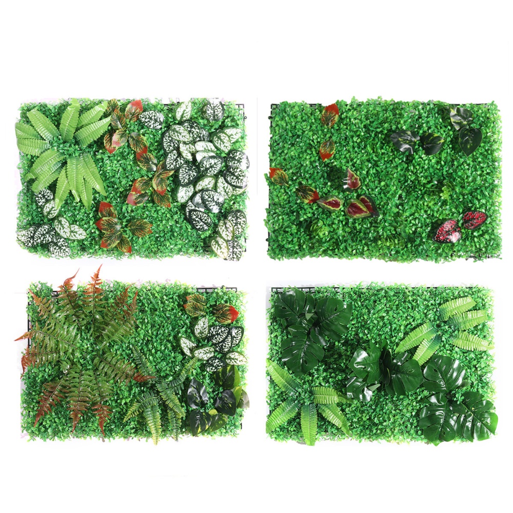 Artificial Plant Wall Topiary Hedges Panel Plastic Faux Shrubs Fence Mat - 4