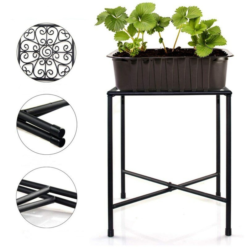 Plant Flower Pot Rack Metal Iron Display Stand Shelf Holder Home Decor - Image 2