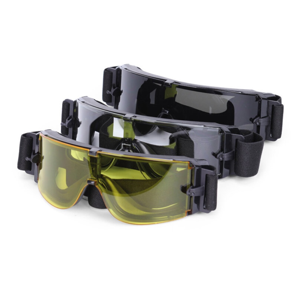LN203 Tactical Military CS Airsoft Goggles Army Hunting Shooting Bike Motorcycle Protective Glasses - Yellow