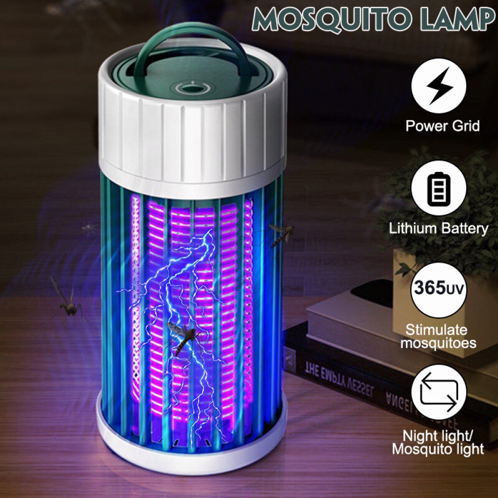 Electric Mosquito Killing Lamp Portable USB LED Light Mosquito Trap for Home Bed Night Light for Bedroom Two-speed Mode Adjustment - Grey - Image 2