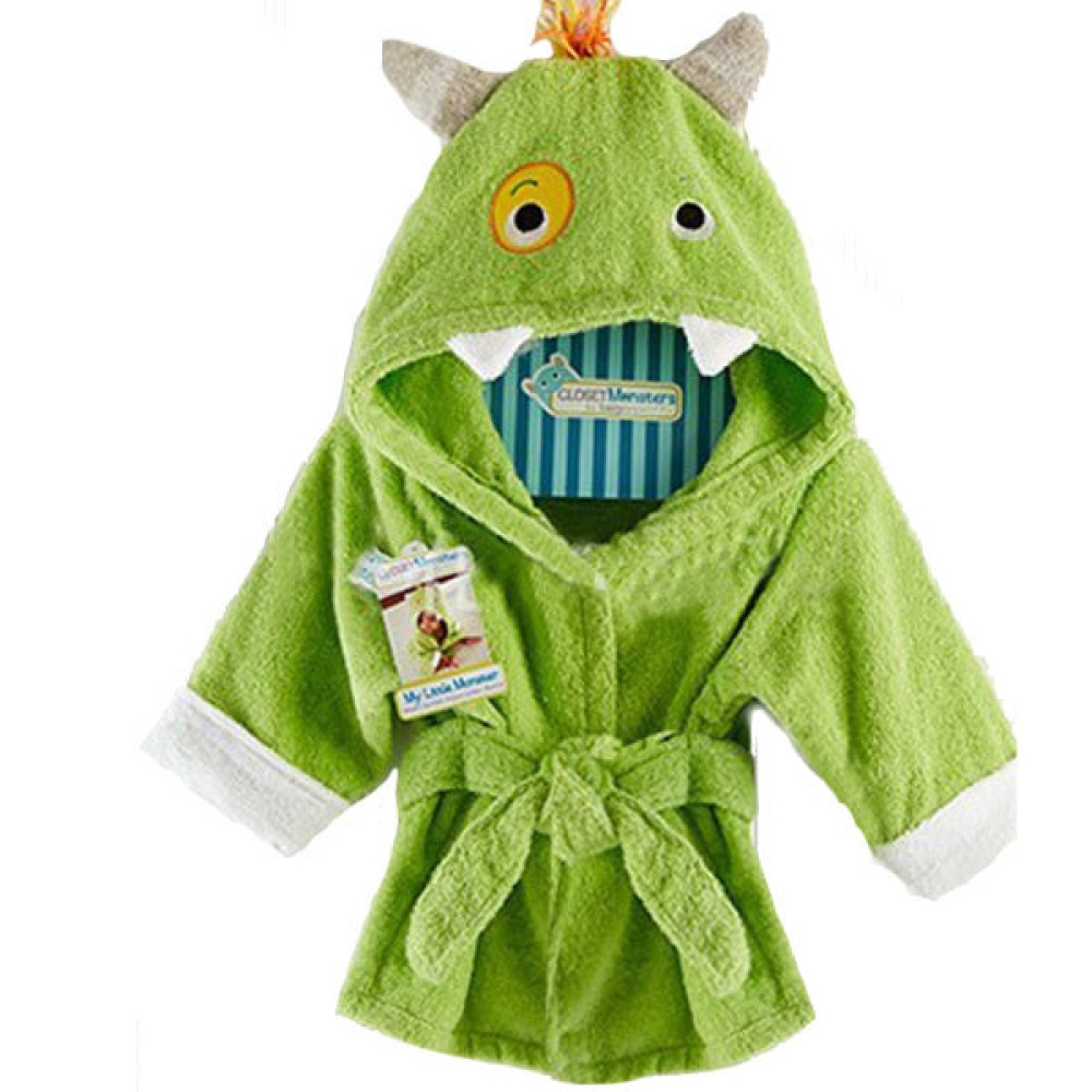 Baby Nighty Pajamas Kids Toddler Animal Cartoon Bathrobe Towel - #09 - Image 2