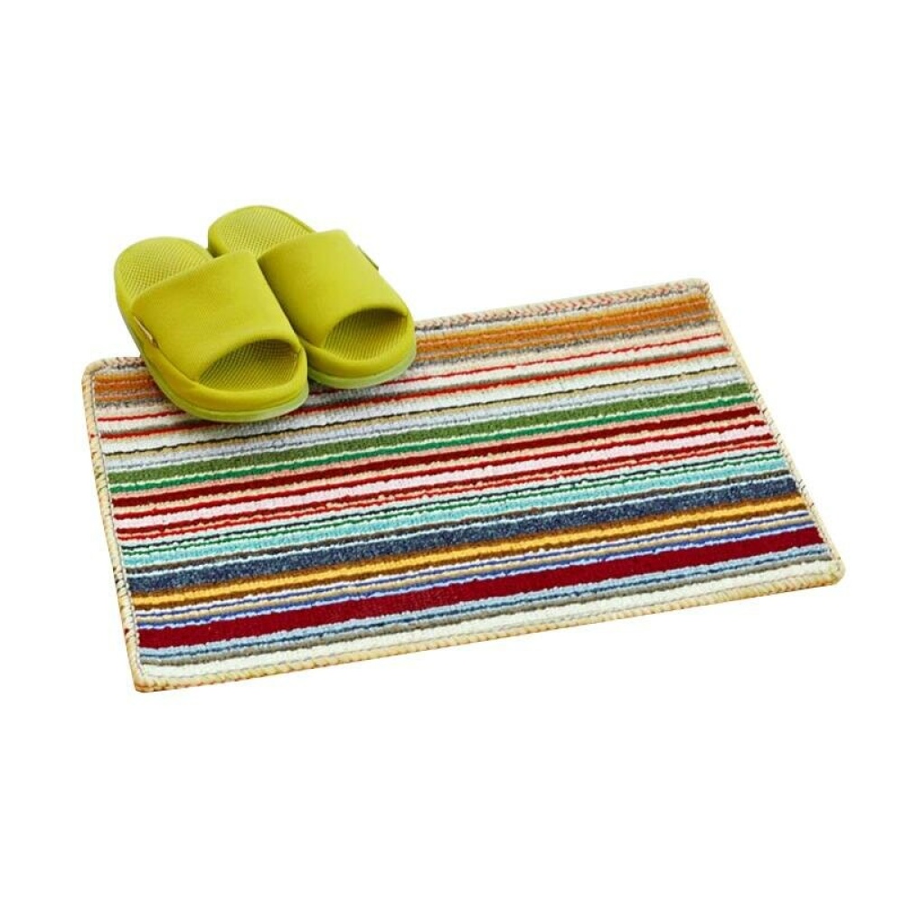Bright Colored Stripe Carpet Door Mats Anti-slip High Water Absorbing Carpets Rugs Door Floor Mat - 43*68cm