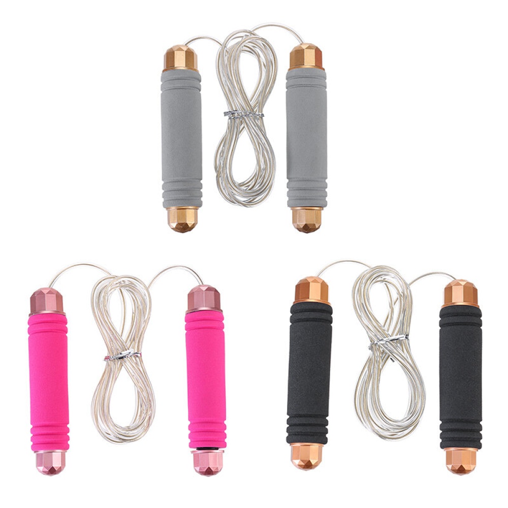 3M Adjustable Length Fitness Jump Rope Sponge Handle 350g Bearing Skipping Rope Sports Gym Exercises Boxing Training - Pink - Image 2