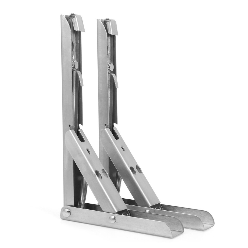 2Pcs Folding Table Bracket Wall Shelf Bench Support Stand Rack Holder Heavy Duty - 8 Inch #2 - Image 2