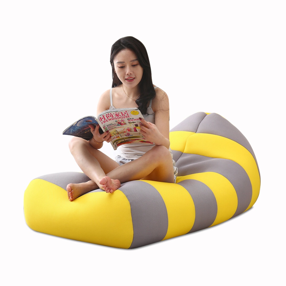 Bean Bag Cover Large Lounger Seat Couch Sofa Indoor Lazy Lounger - blue