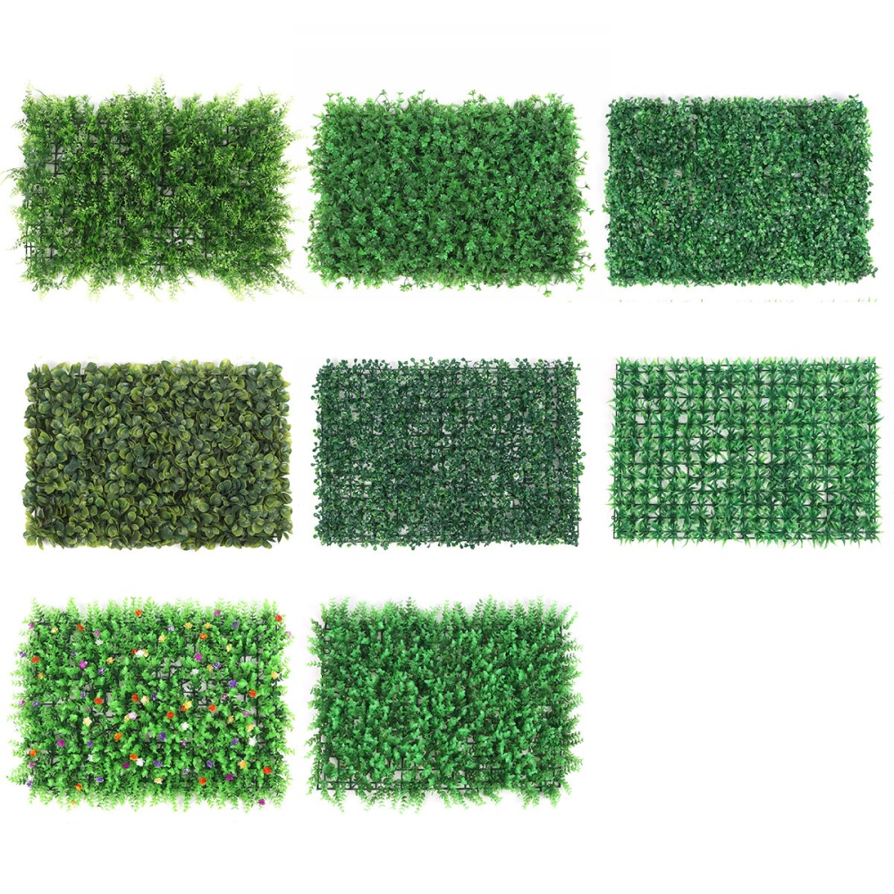 40x60cm Artificial Hedge Mat Foliage Plant Wall Fence Grass Greenery Panel Decorations - E - Image 2