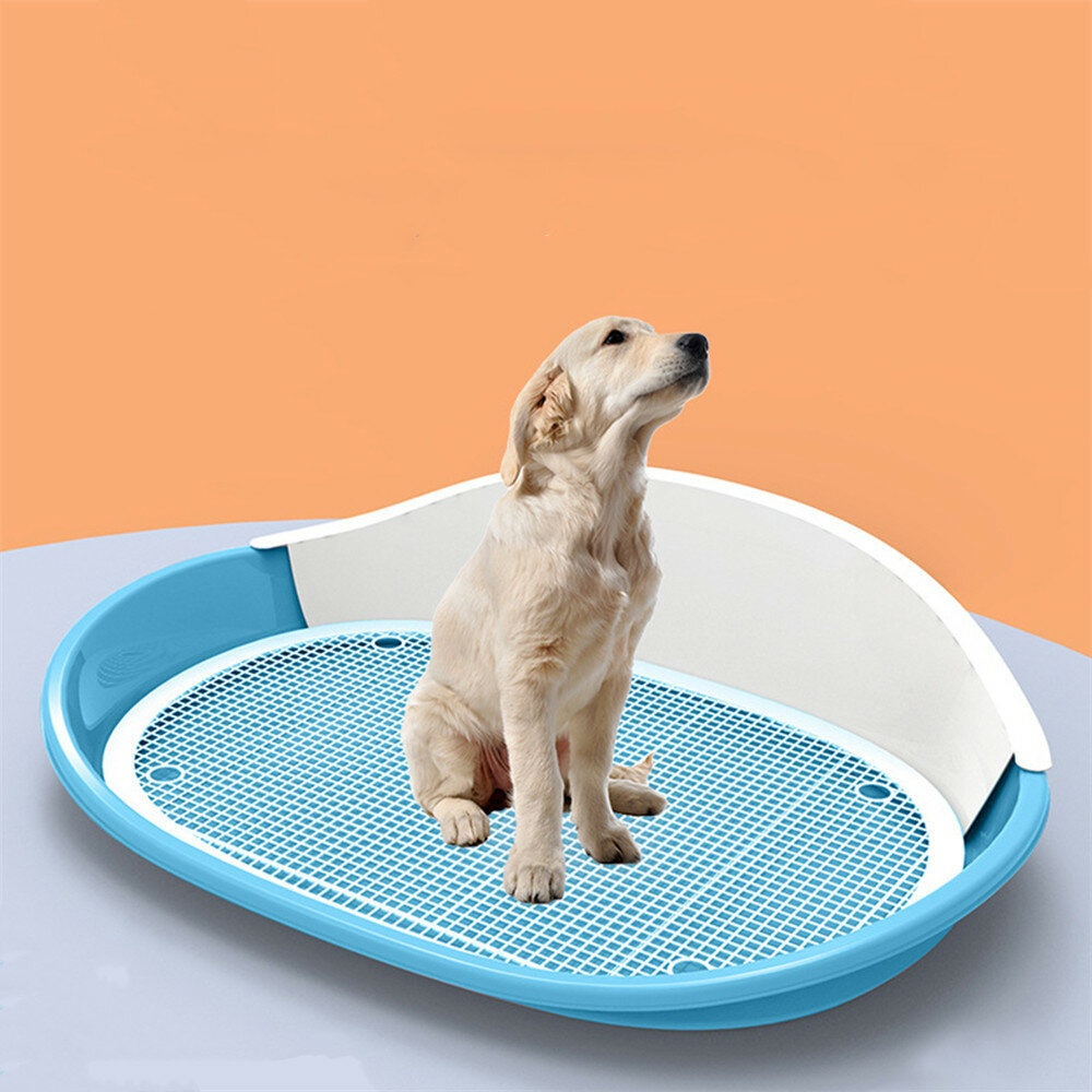 Pet Dog Toilet Puppy Potty Urinal Lavatory Basin Pee Training Tray Pad Plastic - Blue - Image 2