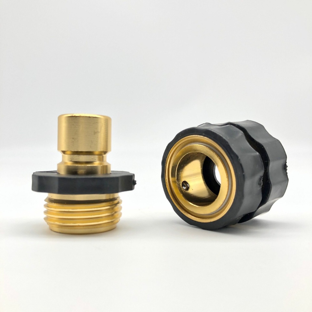 3/4 Inch Garden Hose Quick Connector Fittings Aluminum Easy Connector Fitting Male And Female Set - Image 2