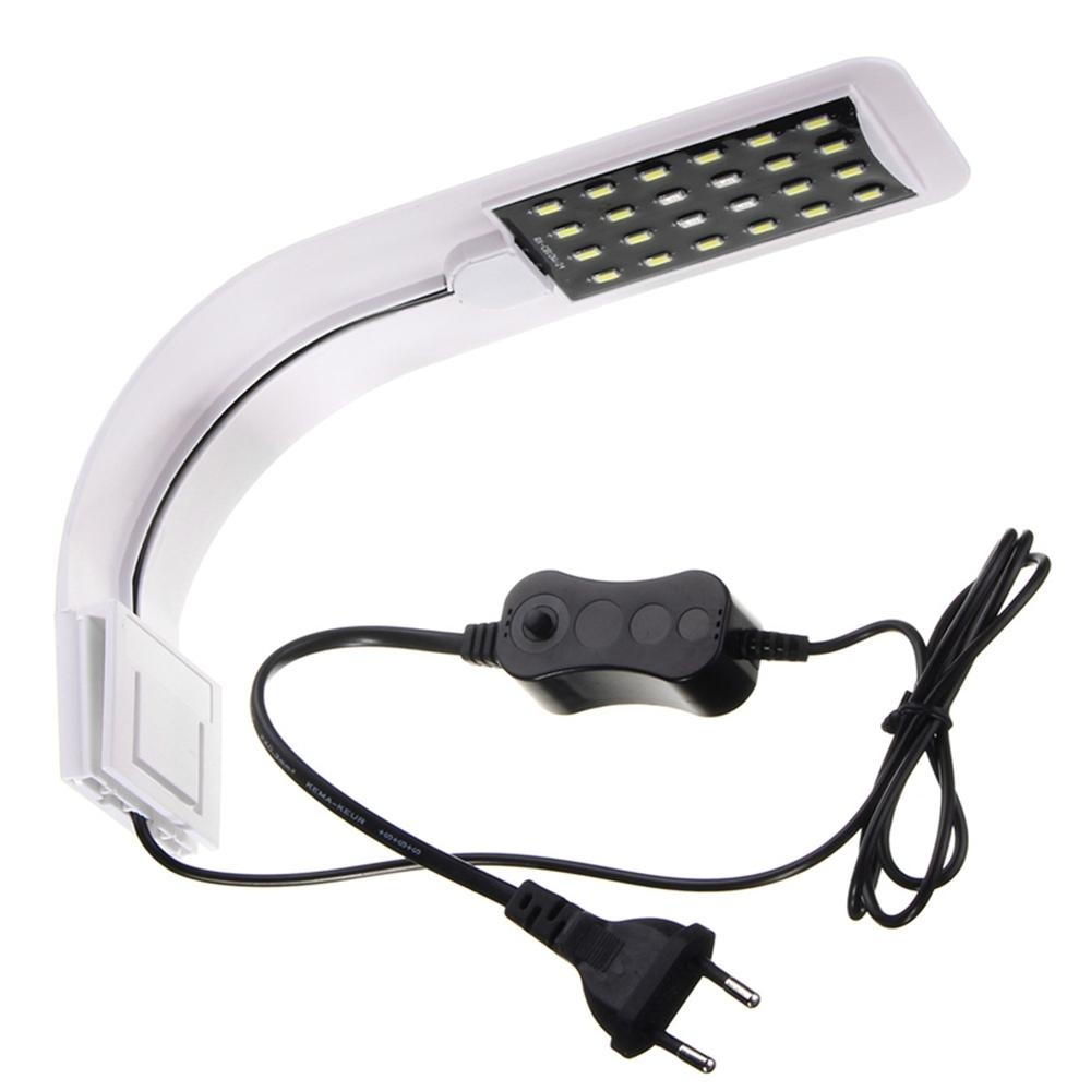 10W 5730 24 LED Aquarium Light Clip Fish Tank Lamp White:Blue 5:1 AC220V/AC110V - US Plug - Image 2