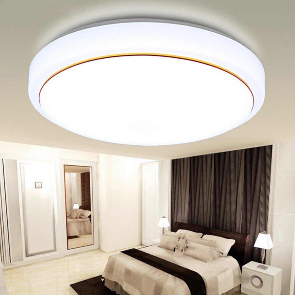 12/18/24W Modern Round LED Ceiling Light Home Bedroom Kitchen Mount Fixture Lamp - Warm Light 24W - Image 2