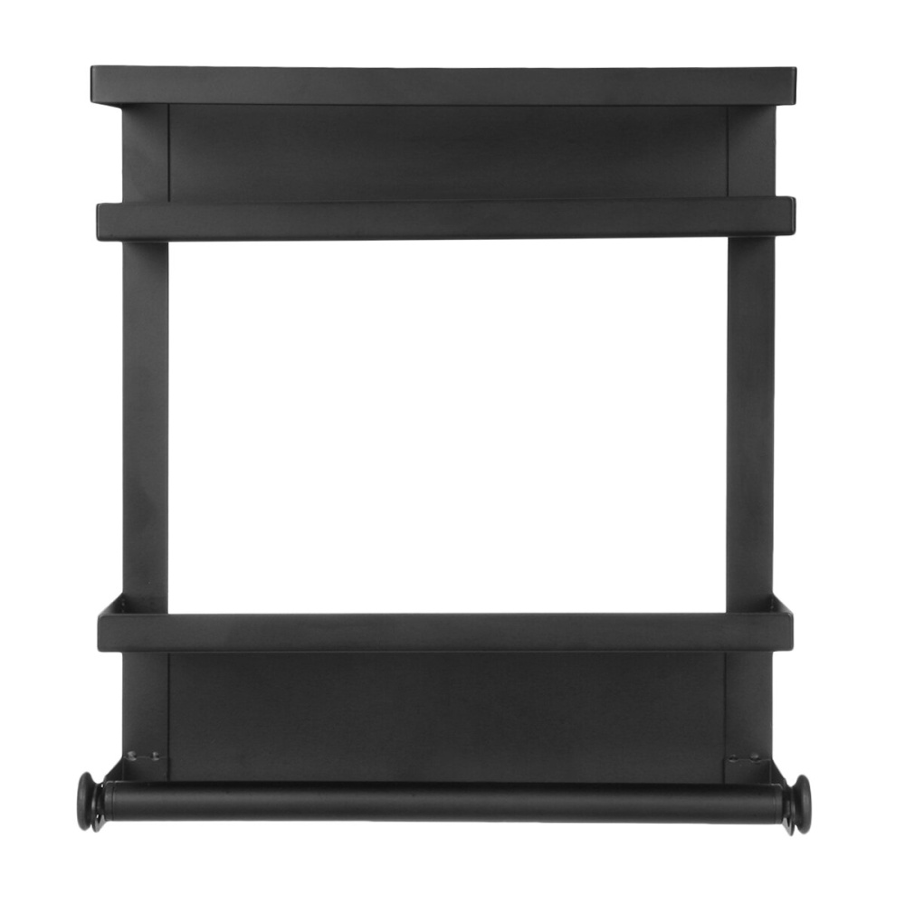 Kitchen Storage Shelf Refrigerator Side Rack 2 Layers Magnetic Holder Organizer