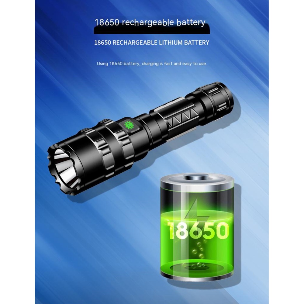 Xhp50 10w Outdoor Led Flashlight 5 Levels Powerful USB Rechargeable - Image 2