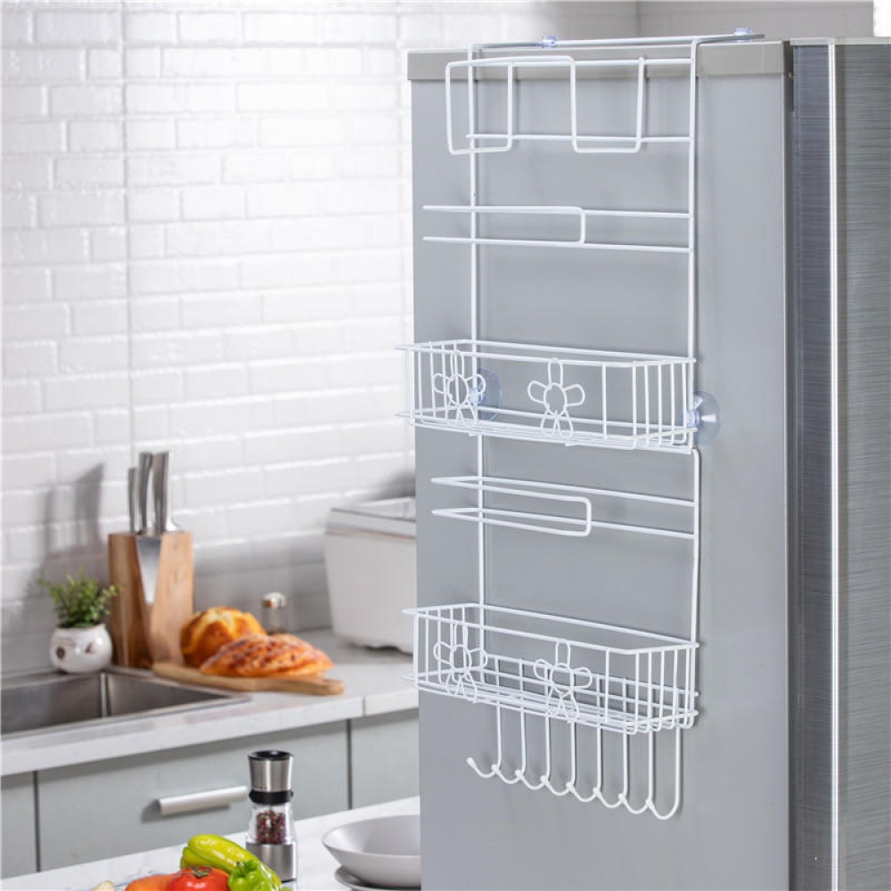 Kitchen Multipurpose Refrigerator Side Storage Rack Side Shelf Organizer - Image 2