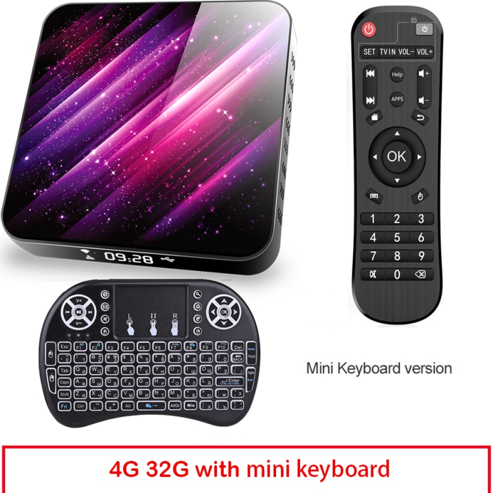 Tp03 Tv Box H616 Android 10 4+32g D Video 2.4g 5ghz Wifi Bluetooth Smart 4+32G_UK plug+I8 Keyboard - Image 3