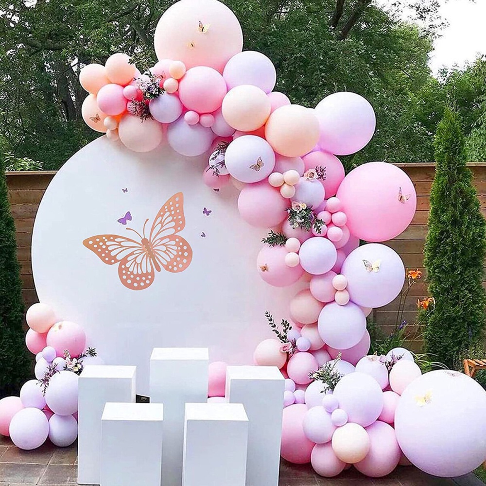 112/180pcs White Metal Pink Balloons Garland Arch Rose Gold Confetti Balloon Baby Shower Girl Birthday Wedding Party Decorations - #1 - Image 2