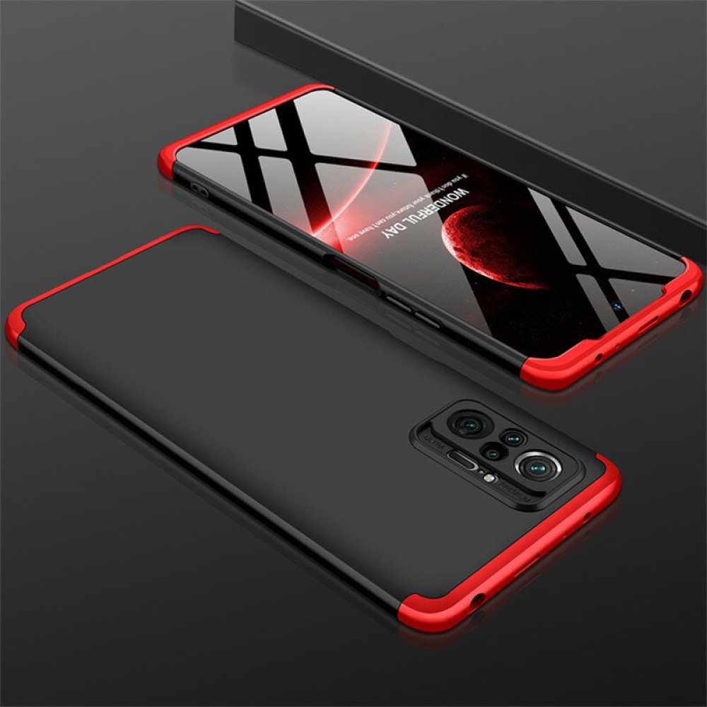 for Xiaomi Redmi Note 10 Pro/ Redmi Note 10 Pro Max Case 3 in 1 Detachable Double Dip with Lens Protect Frosted Anti-Fingerprint Shockproof PC Prote - Image 2