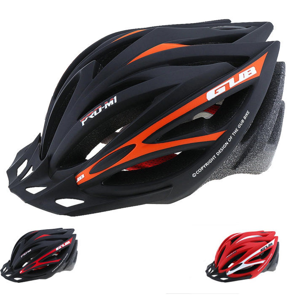 GUB M1 MTB Dual Purpose Helmet Sweat Absorbing Safe Light Weight Fashionable Design Helmet - Orange - Image 2